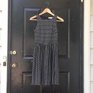 Loft Black White Dress